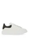 Alexander Mcqueen Oversized Calf Leather Sneakers With Chunky Rubber Sole In White