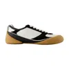 Alexander Mcqueen Oversized Calfskin Sneakers With Distinctive Rounded Sole In Multi