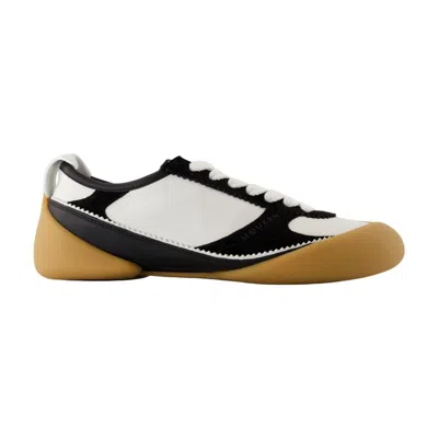 Alexander Mcqueen Oversized Calfskin Trainers With Distinctive Rounded Sole In Multi