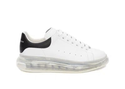 Pre-owned Alexander Mcqueen Oversized Clear Sole Black (women's) Sneakers In White