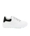 Alexander Mcqueen White And Black Runner Oversized Sneakers In White