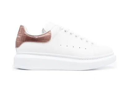 Pre-owned Alexander Mcqueen Oversized Croc (women's) Sneakers In White/burnt Pink In Multi