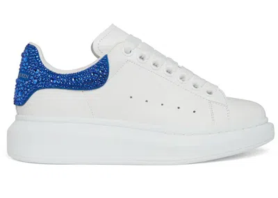 Pre-owned Alexander Mcqueen Oversized Crystal (women's) Sneakers In White/ultramarine