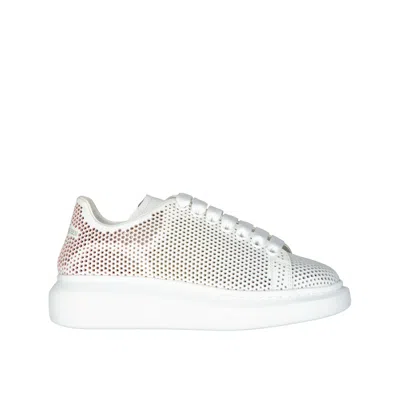 Alexander Mcqueen Oversized Dotted Cut-out Sneakers In White