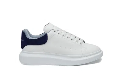 Pre-owned Alexander Mcqueen Oversized Double Heel White Navy Light Blue In White/navy/light Blue