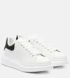 Alexander Mcqueen White Oversized Sneakers With Strass Black Spoiler