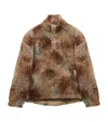 Alexander Mcqueen Shearling High-neck Sweater In Brown