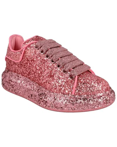 Alexander Mcqueen Oversized Glitter Leather Sneaker In Multi