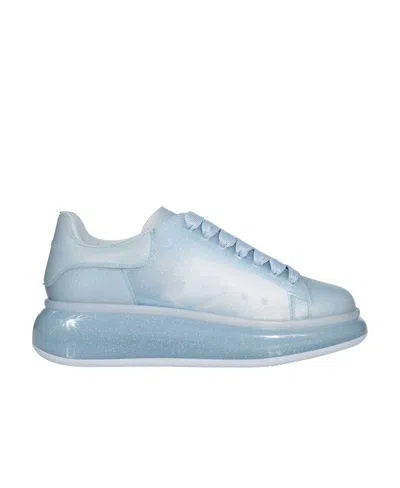 Alexander Mcqueen Oversized Glitter Spring Onion Rubber Sports Shoes In Blue