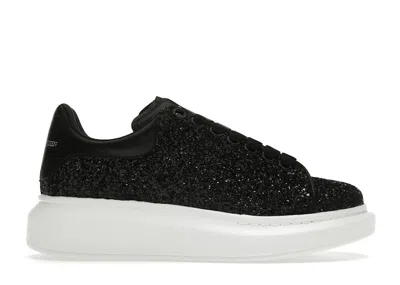 Pre-owned Alexander Mcqueen Oversized Glitter (women's) Sneakers In Black/white