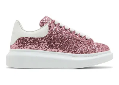 Pre-owned Alexander Mcqueen Oversized Glitter (women's) Sneakers In Pink/white