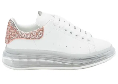 Pre-owned Alexander Mcqueen Oversized Glitter (women's) Sneakers In White/pink