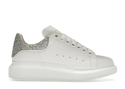 Pre-owned Alexander Mcqueen Oversized Glitter (women's) Sneakers In White/silver