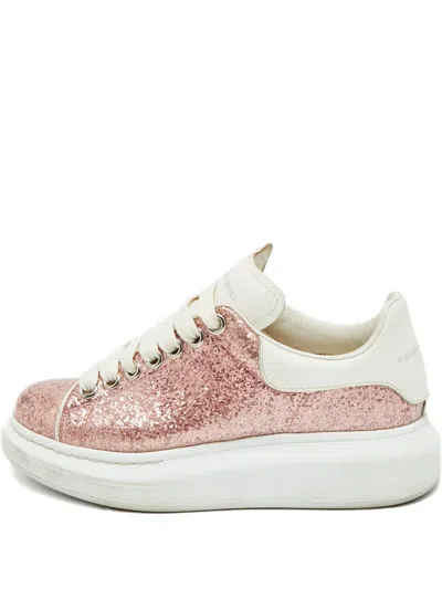 Pre-owned Alexander Mcqueen Oversized Glittered Sneakers In Pink