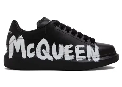 Pre-owned Alexander Mcqueen Oversized Graffiti (women's) Sneakers In Black/white