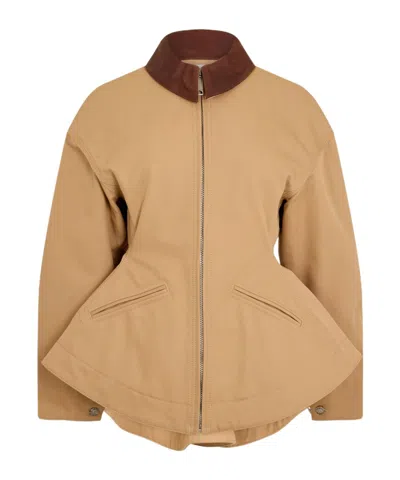 Alexander Mcqueen Oversized Jacket In Brown