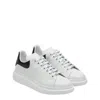 Alexander Mcqueen White Leather Sneakers With Black Leather Heel