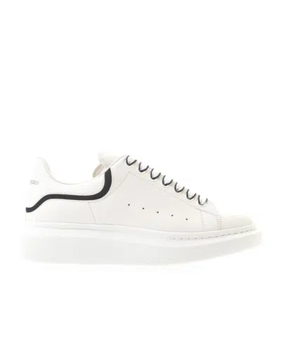 Alexander Mcqueen Oversized Lace-up Leather Sneakers In White