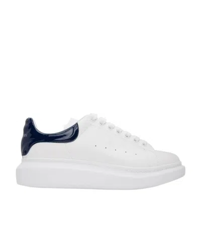 Alexander Mcqueen Oversized Lace-up Leather Sneakers In White