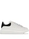 Alexander Mcqueen White And Black Low-top Sneakers With Chunky Sole And Contrasting Heel Tab In Leather Man In White