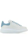 Alexander Mcqueen White And Light Blue Leather Sneakers