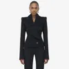 Alexander Mcqueen Oversized Lapel Peacoat In Black