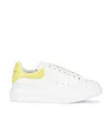 Alexander Mcqueen Perforated Platform Round Toe Sneakers In White