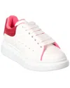 Alexander Mcqueen Leather Sneakers Heel Suede In White