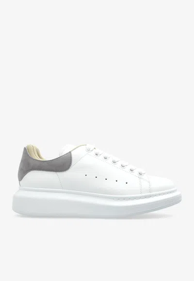 Alexander Mcqueen Oversized Leather Low-top Sneakers In White