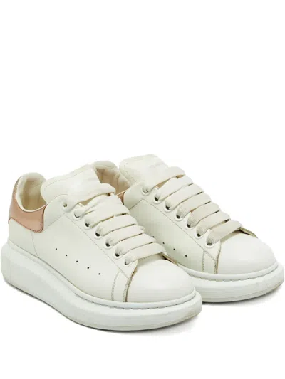 Pre-owned Alexander Mcqueen Oversized Leather Low-top Sneakers In Neutral