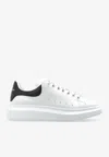 Alexander Mcqueen White And Black Low-top Sneakers With Chunky Sole And Contrasting Heel Tab In Leather Man In White