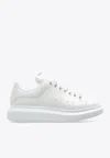 Alexander Mcqueen Women Leather Upper And Rubber Sole Sneaker In White