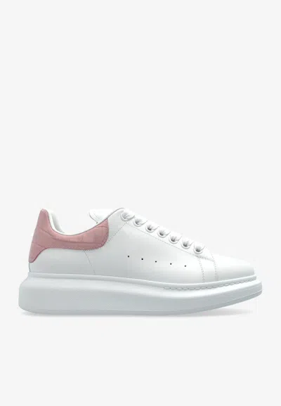 Alexander Mcqueen Oversized Leather Low-top Sneakers In White