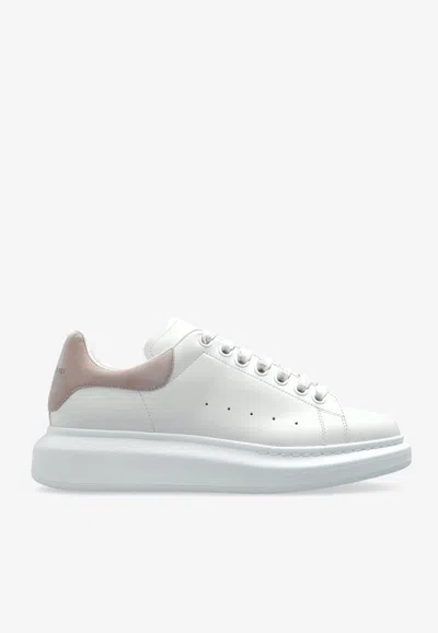 Alexander Mcqueen Oversized Leather Low-top Sneakers In White