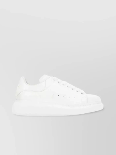 Alexander Mcqueen Oversized Leather Low-top Sneakers In White