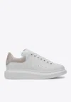Alexander Mcqueen Oversized Leather Low-top Sneakers In White