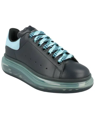 Alexander Mcqueen Oversized Leather Low-top Sneaker In Black