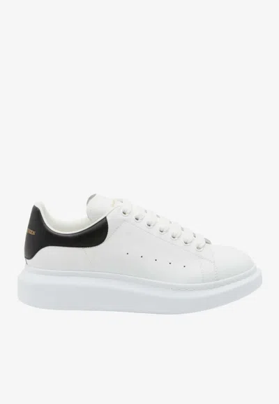 Alexander Mcqueen Oversized Leather Low-top Sneakers In White