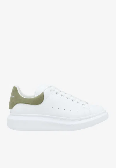 Alexander Mcqueen Oversized Leather Low-top Sneakers In White