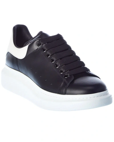Alexander Mcqueen Oversized Leather Sneaker In Black