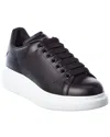 Alexander Mcqueen Round Head Lacing Low-cut Casual Sneakers In Black