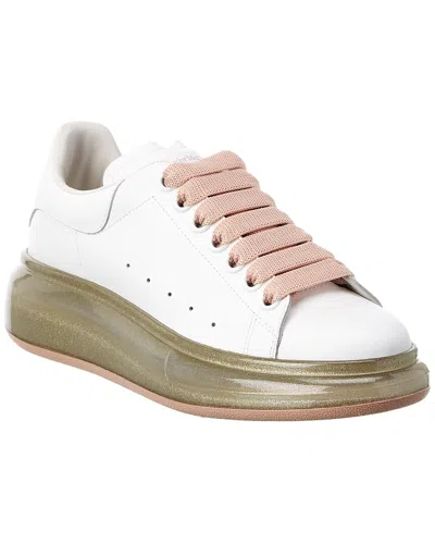 Alexander Mcqueen Oversized Leather Sneaker In White