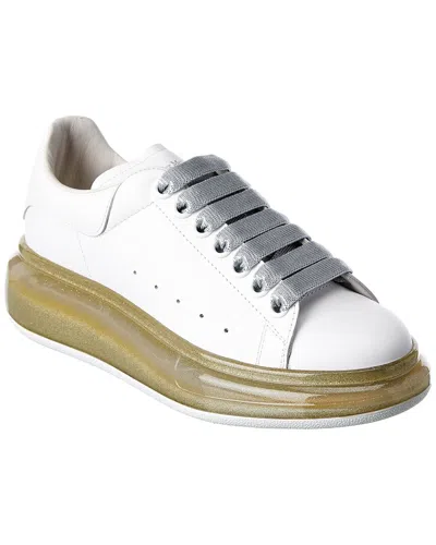 Alexander Mcqueen Oversized Leather Sneaker In White
