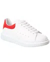 Alexander Mcqueen Men White Low Top Sneakers With Contrasting Heel With Embossed Logo Lettering In L In White