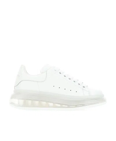 Alexander Mcqueen Oversized Leather Sneaker In White