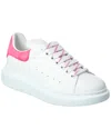 Alexander Mcqueen Oversized Lace-up Leather Sneakers In White