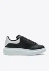 Alexander Mcqueen Oversized Leather Sneakers In Black