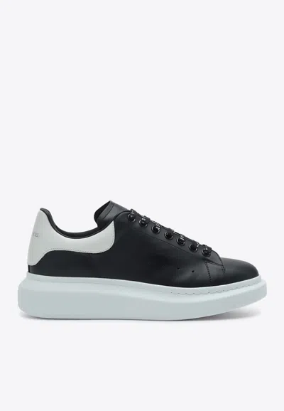 Alexander Mcqueen Oversized Leather Sneakers In Black