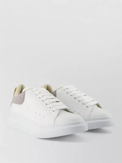 Alexander Mcqueen White Calf Leather Bos Taurus Chunky Sneakers In Multi