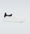 Alexander Mcqueen Leather Platform Sneakers With Round Toe And Contrasting Heel Tab In Multicoloured